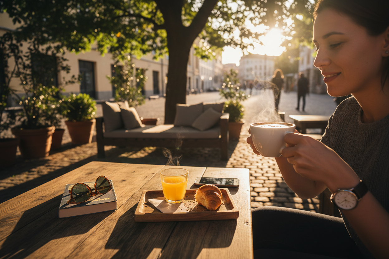 Coffee Break in the Sun